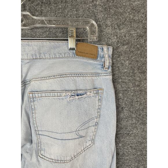 American Eagle Women's Size 12 Low-Rise Skater Jean Wide Leg Blue Denim W34 L30 - Picture 8 of 13